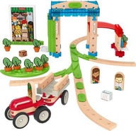 ZBUDUJ MIASTECZKO FISHER PRICE ZESTAW STARTOWY 75 ELEMENTÓW + TRAKTOR