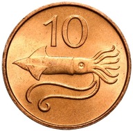 Islandia - moneta 10 Aurar 1981 KALMAR - Stan UNC