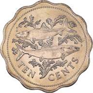 Moneta, Bahamy, Elizabeth II, 10 Cents, 1989, Fran