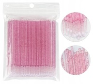Aplikátory na riasy Microbrush Glitter Kryštál Ružový 100x