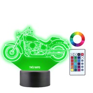 Lampka Nocna z Imieniem Motor Harley 3D Grawer