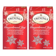 Herbata świąteczna czarna Twinings imbir cynamon na prezent 2x 20 saszetek