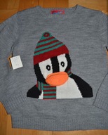 36* rebel Świąteczny sweter Pingwin 9/10 lat_ 140 cm