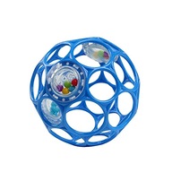 OBALL Piłka z grzechotką 10 cm, niebieska 0m+