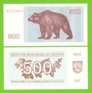 LITWA 500 TALONAS 1992 P-44 UNC