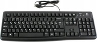 Logitech K120 Multimedia, przewodowy, PL/RU, 1,5 m, port USB, czarny, rosyj