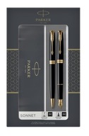 Komplet prezentowy PARKER długopis pióro wieczne czarny elegancki