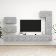 8dielny set TV skriniek betónovo šedý drevotrieska