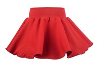 Czerwona spódniczka bawełniana, spódnica z bezuciskowym ściągaczem 134/142