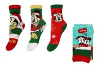 MYŠKA MINNIE MICKEY DISNEY PONOŽKY 3-PACK 27/30