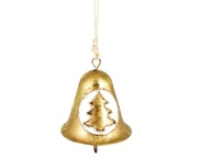 Ozdoba na vianočný stromček - Zlatý zvonček (metaloplastika)