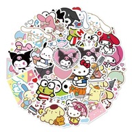 Nálepky Hello Kitty Sanrio Rôzne postavy sada 100 samolepiek Roztomilé