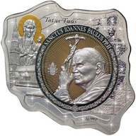 Moneta 100 dolarów Niue Jan Paweł II Maximus 100 uncji srebra + brylanty
