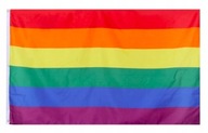 FLAGA TĘCZOWA RAINBOW FLAG LGBT PRIDE DUŻA MOCNA