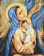 Malowanie Po Numerach z ramą Zestaw Obraz Matka Boża z dzieckiem 40x50 cm