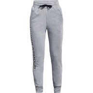 UA RIVAL FLEECE JOGGERS JR (M) Detské nohavice Sivá