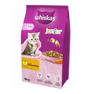 WHISKAS JUNIOR SUCHA KARMA DLA KOCIĄT Z KURCZAKIEM 14 KG