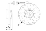 ELEKTROWENTYLATOR BEZ OBUDOWY VW GOLF IV 98-05