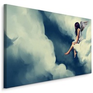 Obraz ANJEL žena obloha mraky maľba 120x80