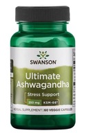 SWANSON ASHWAGANDHA 250mg Ultimate KSM-66 EXTRAKT INDICKý ŽENŠEN 60kaps