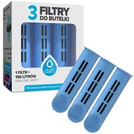 3 Filtry wkłady do butelki filtrującej Dafi SOLID STEEL SOFT niebieskie