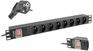 Listwa zasilająca Lanberg Rack PDU 19" 2m 8 gniazd czarny