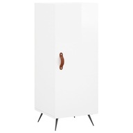 vidaXL Skrinka, biela, lesk, 34,5x34x90 cm, materiál na báze dreva