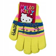 Hello Kitty dievčenské farebné rukavice žlté
