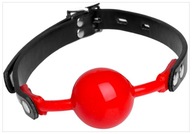 THE HUSH GAG SILICONE COMFORT BALL GAG RED XR-BRANDS XRBRANDS MASTERSERIES