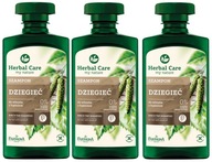 3 x HERBAL CARE SZAMPON DO WŁOSÓW DZIĘGIEĆ 330 ML Łupież Przetłuszczanie