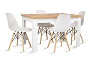 Stół 80x120/160 rozkładany 4 krzesła wybór koloru