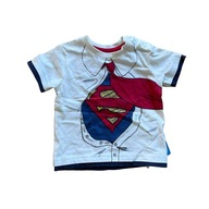 Koszulka T-shirt Superman dla niemowlaka chłopca bawełna 0 - 3 m-cy
