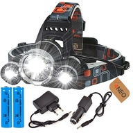 ERŐS LED FEJLÁMPA 3 x LED AKKUMULÁTOROS FEJLÁMPA + TÖLTŐK