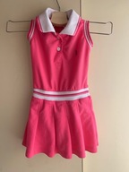 Polo sportowa sukienka różowa biały kołnierzyk rozmiar 74