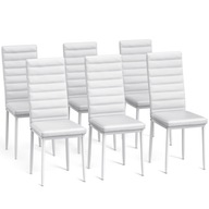 Bealife białe zestaw 6 krzeseł do jadalni w nowoczesnym stylu 96×41×39cm