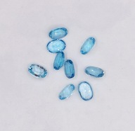 topazy owalne Swiss Blue ~ 7,0 x 5,0 mm