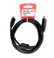 Kabel mocny HDMI - mini HDMI 1,8 m do Dekodera, telewizora, konsoli