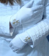 rękawiczki komunijne, białe rękawiczki dziewczęce