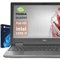 Notebook Dell AutoCAD NVIDIA Quadro RTX 3000 6GB Nová PASTA 15,6 " Intel Core i9 32 GB / 1000 GB čierna