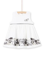 Biała sztruksowa sukienka dla dziewczynki 2 lata