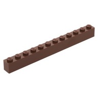 LEGO KLOCEK 6112 BRICK 1x12 BRĄZOWY REDDISH