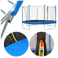 Trampolina ogrodowa z drabinką dla dzieci mocna siatka 14FT 427cm