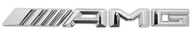 Emblém znak MERCEDES AMG 18,5x2,5 cm strieborný