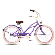 Rower Beach Cruiser damski 26 damka 3 biegi shimano VIOLET ROYALBI damski