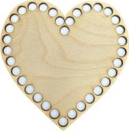 Kosár alj alap Alsó 15cm Szív