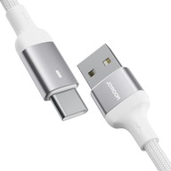 Kabel Joyroom USB-A/USB-C z diodą LED, 3A/3m do ładowania/transmisji danych