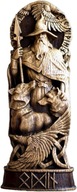 FIYSON Figura Odyna, Nordyckie Figury Boga, Dekoracyjna Statua Posąg