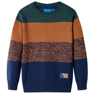 Sweter dziecięcy z dzianiny, kolorowy, 128