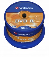 Płyty DVD VERBATIM DVD-R 16x 4.7GB AZO Srebrne 50-pak cake