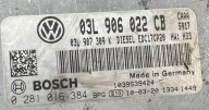 VW T5 control unit of the engine computer ECU 03L906022CB 0281016384
